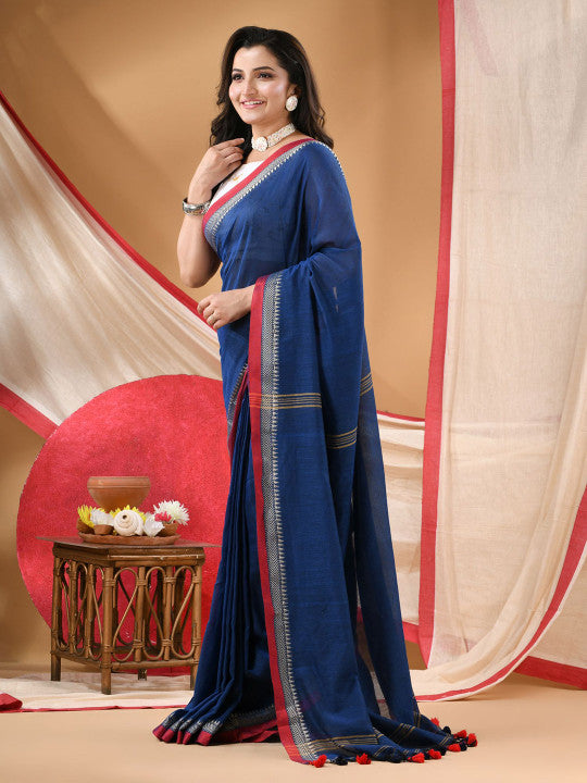 DESH BIDESH Woven Design Zari Pure Cotton Handloom Saree - Sarees for Women 36861512