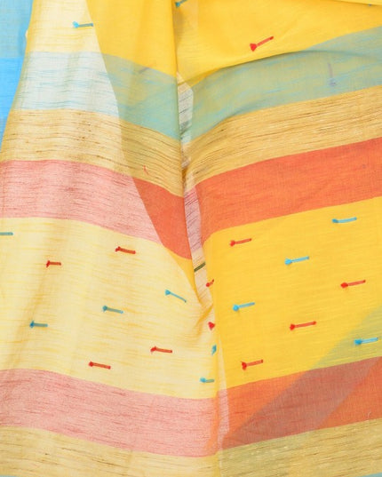 DESH BIDESH Woven Design Pure Cotton Traditional Taant Saree