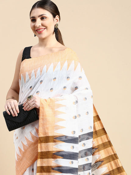 DESH BIDESH Woven Design Pure Cotton Saree