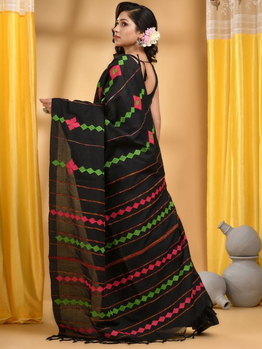 DESH BIDESH Patchwork Pure Cotton Saree