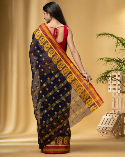 Ethnic Motifs Woven Design Pure Cotton Taant Saree