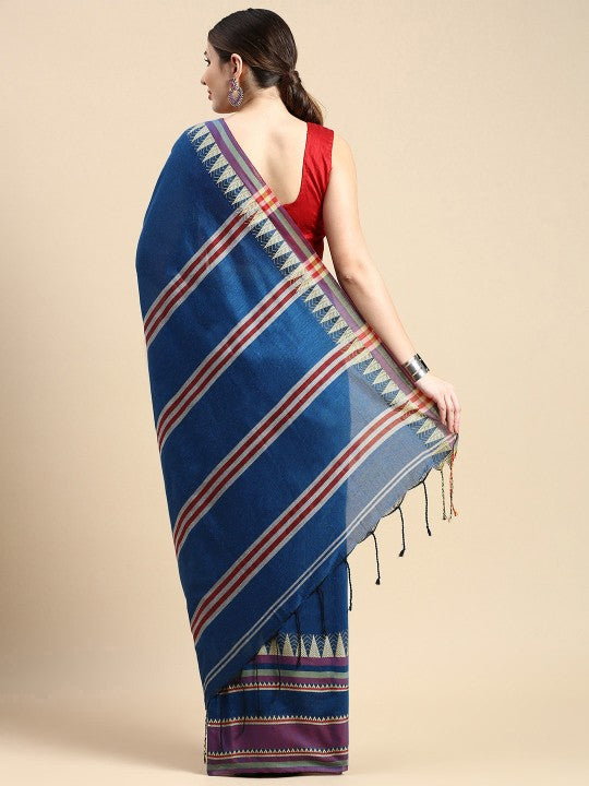 DESH BIDESH Printed Pure Cotton Khadi Saree