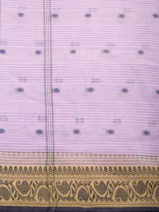 DESH BIDESH Woven Design Zari Pure Cotton Saree