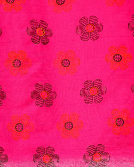 DESH BIDESH Floral Pure Cotton Taant Saree