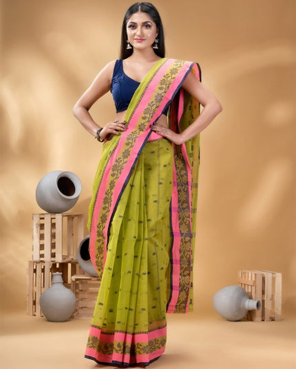 DESH BIDESH Woven Design Pure Cotton Taant Saree