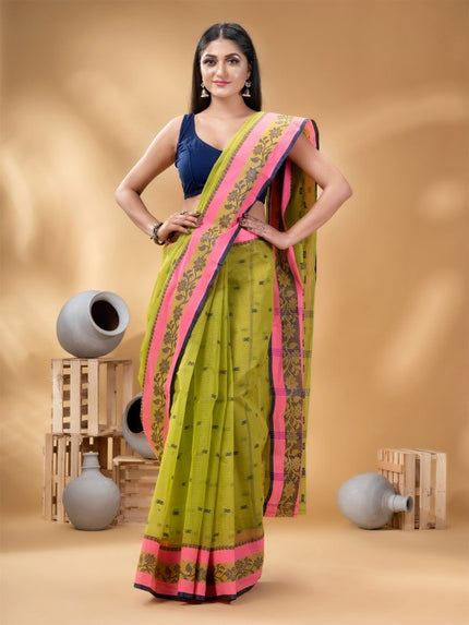 DESH BIDESH Woven Design Pure Cotton Taant Saree