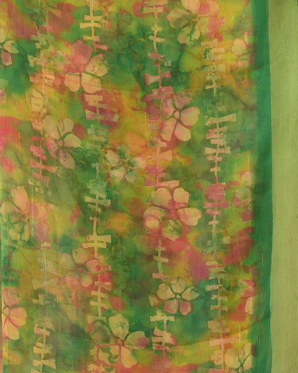 Floral Printed Zari border Saree