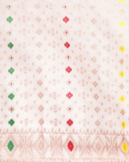 DESH BIDESH Woven Design Ethnic Motifs Pure Cotton Jamdani Saree