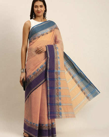DESH BIDESH Woven Design Pure Cotton Taant Saree