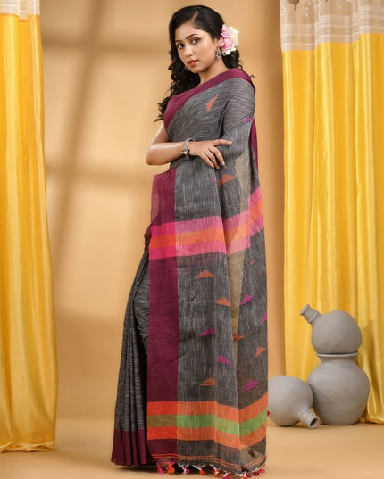 DESH BIDESH Woven Design Pure Cotton Taant Saree - Sarees for Women 33740247