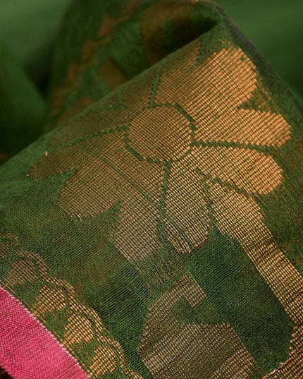 DESH BIDESH Women's Woven Design Zari Cotton Silk Saree