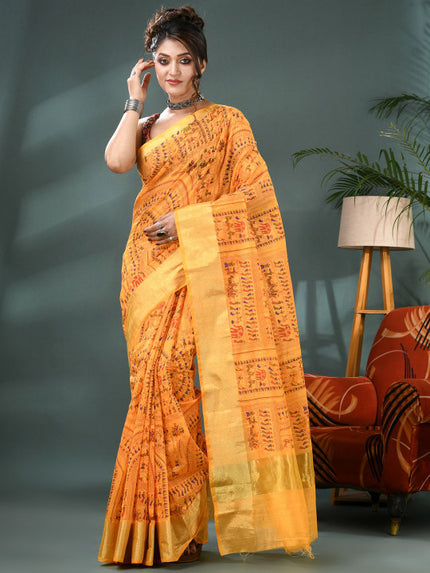 DESH BIDESH Warli Printed Bandhani Saree