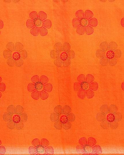 DESH BIDESH Floral Printed Pure Cotton Taant Saree