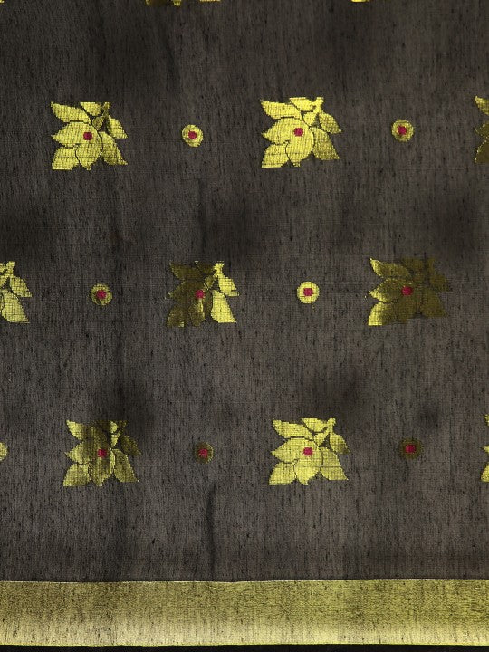 DESH BIDESH Ethnic Motifs Zari Taant Saree