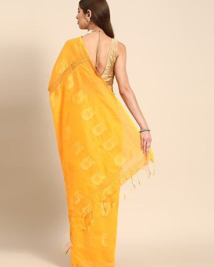 DESH BIDESH Ethnic Motifs Zari Taant Saree