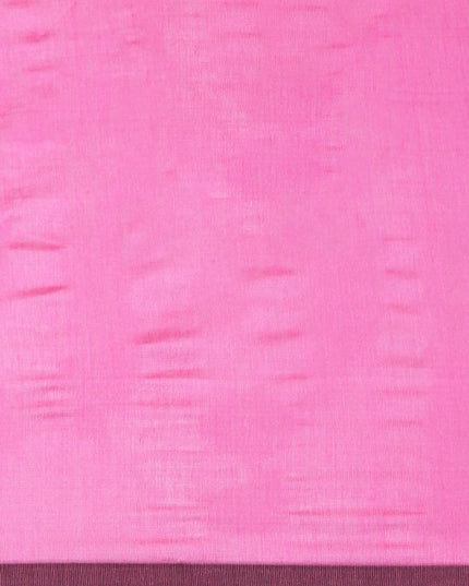 DESH BIDESH Ghicha Cotton Colourblocked Saree: Elegant Pink & Blue with Solid Border