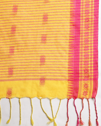 DESH BIDESH Woven Design Ethnic Motifs Pure Cotton Taant Saree