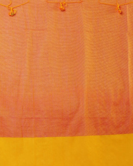 DESH BIDESH Colourblocked Pure Cotton Taant Saree