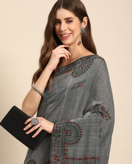 DESH BIDESH Warli Pure Cotton Taant Saree