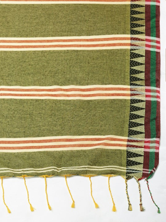 DESH BIDESH Printed Pure Cotton Khadi Saree