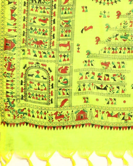 DESH BIDESH Warli Pure Cotton Taant Saree