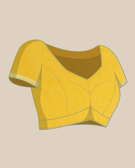 Colourblocked Pure Cotton Taant Saree