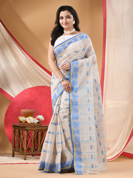 DESH BIDESH Woven Design Pure Cotton Saree