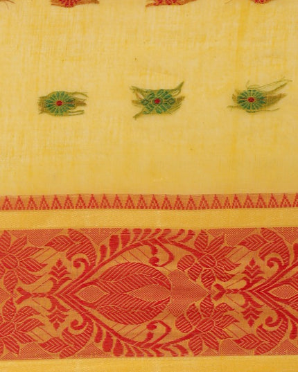 DESH BIDESH Woven Design Pure Cotton Taant Saree