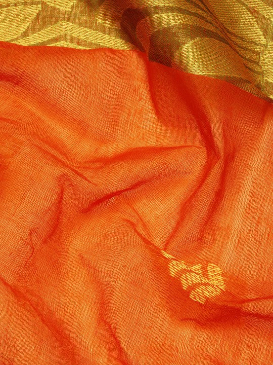 DESH BIDESH Woven Design Pure Cotton Taant Saree
