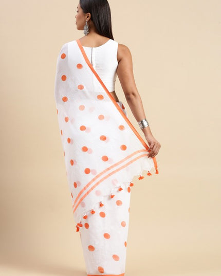 DESH BIDESH Geometric Printed Pure Cotton Taant Saree