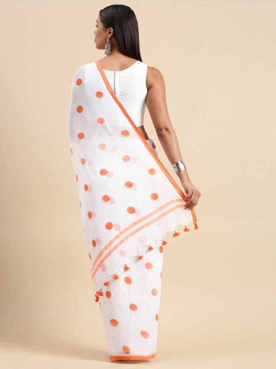 DESH BIDESH Geometric Printed Pure Cotton Taant Saree