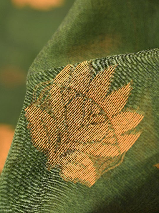 DESH BIDESH Traditional Pure Handloom Cotton Saree with Woven Design