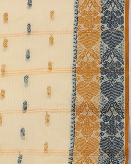 DESH BIDESH Woven Design Pure Cotton Taant Saree