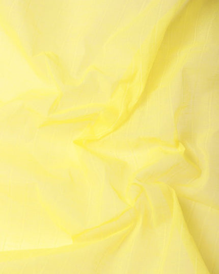 DESH BIDESH Yellow & Purple Ethnic Motifs Pure Cotton Taant Saree