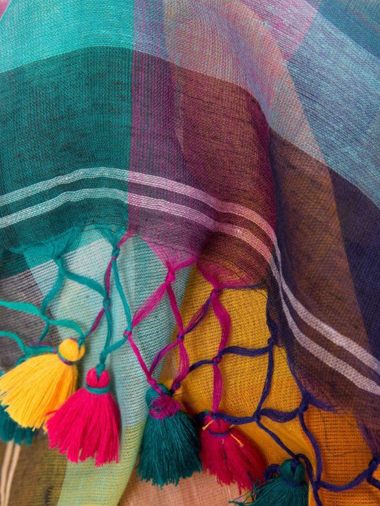 DESH BIDESH Striped Pure Cotton Saree