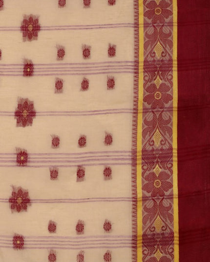DESH BIDESH Woven Design Pure Cotton Taant Saree