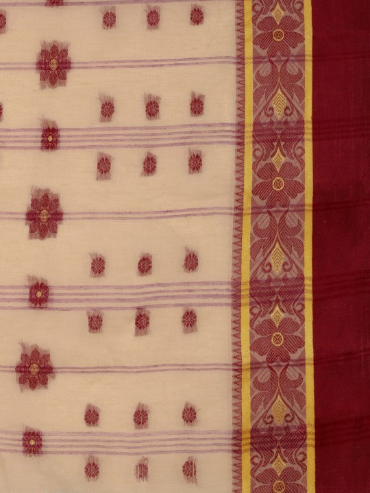 DESH BIDESH Woven Design Pure Cotton Taant Saree