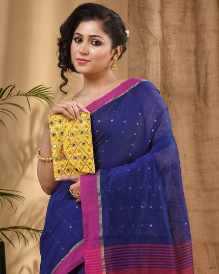 DESH BIDESH Embellished Sequinned Taant Saree