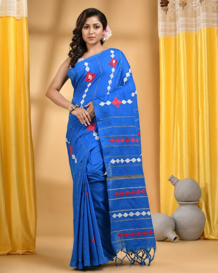 DESH BIDESH Pure Cotton Applique Taant Saree