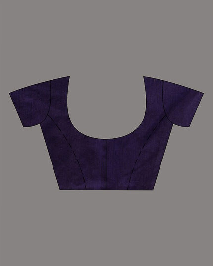 DESH BIDESH Women's Solid Pure Cotton Saree with Unstitched Blouse Piece