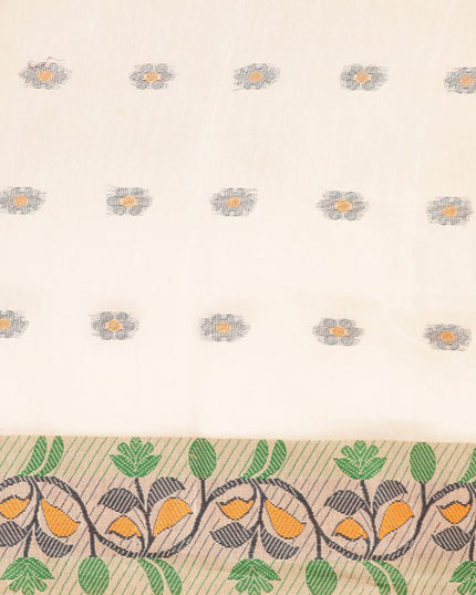 DESH BIDESH Ethnic Motifs Pure Cotton Taant Saree