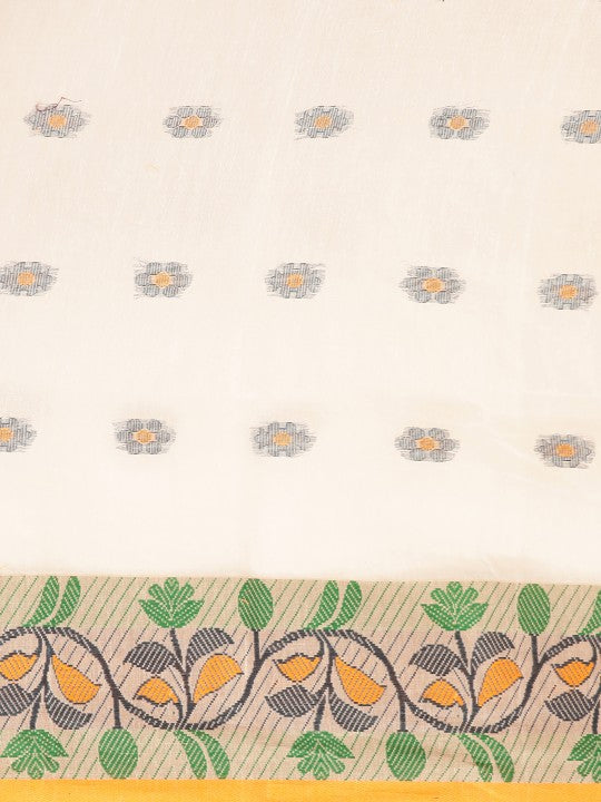 DESH BIDESH Ethnic Motifs Pure Cotton Taant Saree