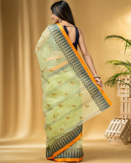 DESH BIDESH Woven Design Pure Cotton Taant Saree