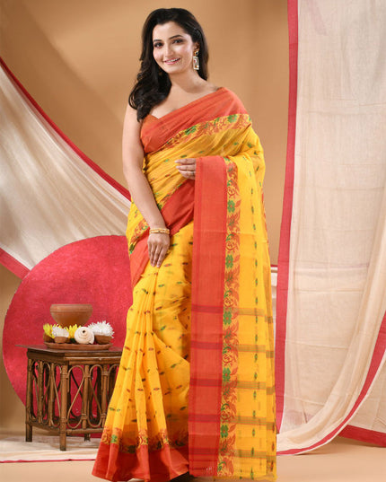 DESH BIDESH Woven Design Pure Cotton Handloom Saree