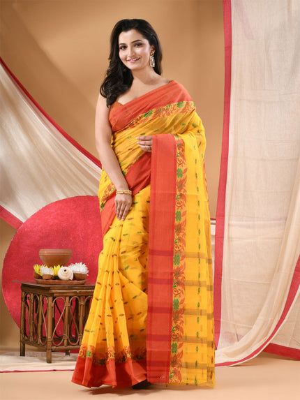 DESH BIDESH Woven Design Pure Cotton Handloom Saree
