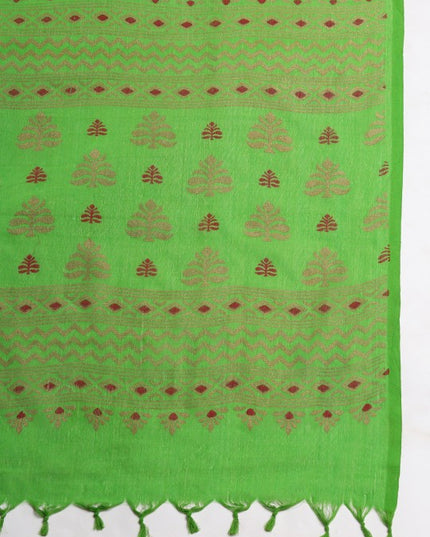DESH BIDESH Woven Design Ethnic Motifs Pure Cotton Khadi Saree