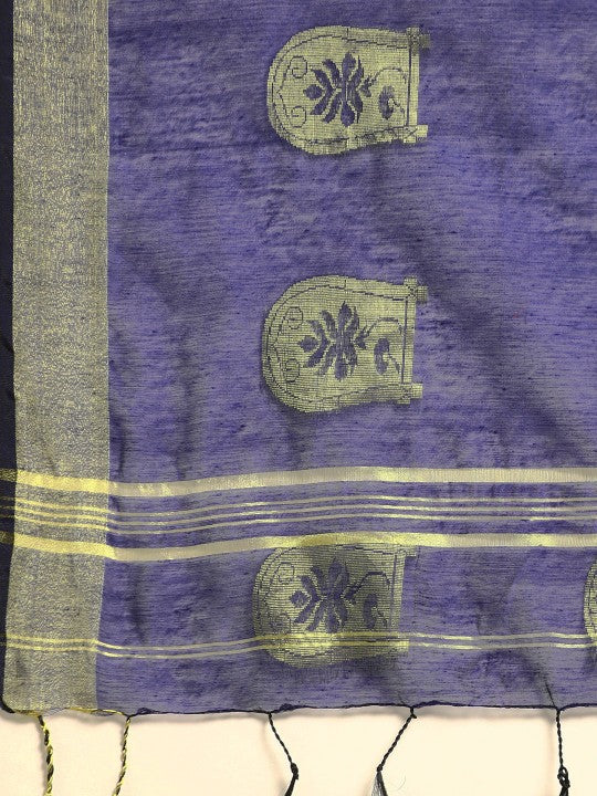 DESH BIDESH Ethnic Motifs Zari Taant Saree