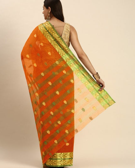 DESH BIDESH Woven Design Pure Cotton Taant Saree