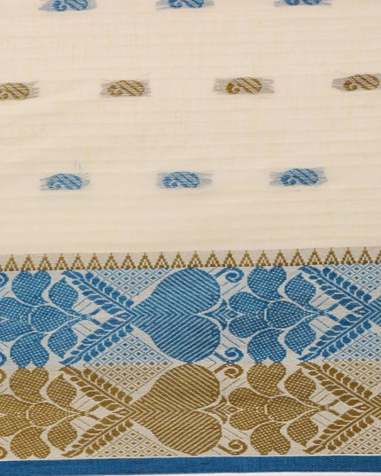 DESH BIDESH Woven Design Pure Cotton Taant Saree