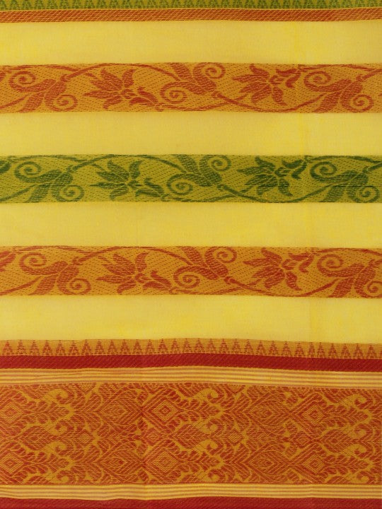 DESH BIDESH Woven Design Pure Cotton Taant Saree